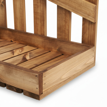 Brązowy Drewniany Organizer z Płotkiem 40x26x34,5 cm "Ranczo" | GoodFreshDecor