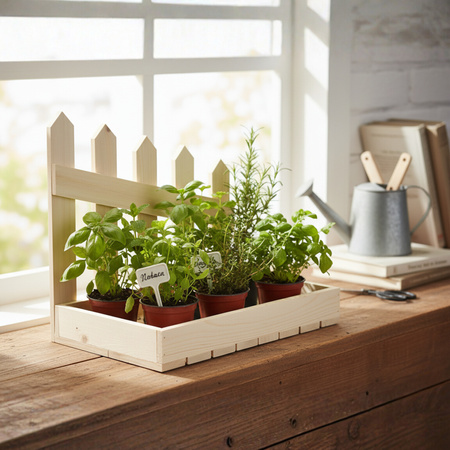 Drewniany Organizer z Płotkiem 40x26x34,5 cm "Ranczo" | GoodFreshDecor