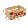 Skrzynka Walentynkowa Surowa z Czerwonym Napisem "LOVE" 30x20x12 cm | GoodFreshDecor
