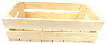 Drewniana skrzynka dekoracyjna 40x20x12 cm, pudełko do przechowywania na wino, owoce, warzywa, ekologiczna, strugana