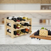Drewniany Stojak na Wino Regał na 12 Butelek Sosnowy | GoodFreshDecor