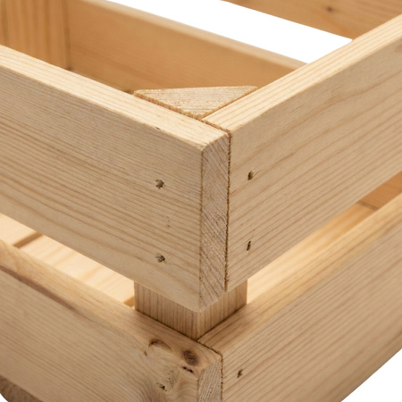 Skrzynka Walentynkowa Surowa z Czerwonym Napisem "LOVE" 30x20x12 cm | GoodFreshDecor