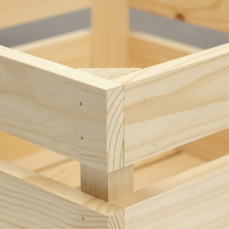 Duża Pojemna Skrzynka Drewniana 30x25x20 cm na Zabawki | GoodFreshDecor