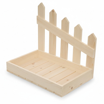 Drewniany Organizer z Płotkiem 40x26x34,5 cm "Ranczo" | GoodFreshDecor