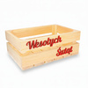Skrzynka Drewniana Świąteczna 30x20x12 Wesołych Świąt | GoodFreshDecor