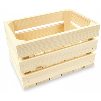 Uniwersalna Skrzynka Drewniana Surowa 30x20x18 cm na Prezent | GoodFreshDecor