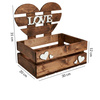 Skrzynka na Walentynki Brązowa "LOVE" z Sercem 30x20x31 cm Baza Prezentowa | GoodFreshDecor