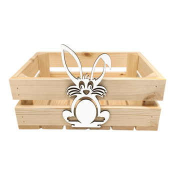 Elegancka Skrzynka Wielkanocna z Zajączkiem, 30x20x12 cm