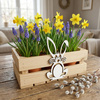 Skrzynka Wielkanocna Surowa z Zajączkiem 30x20 cm – Baza DIY i Koszyk | GoodFreshDecor