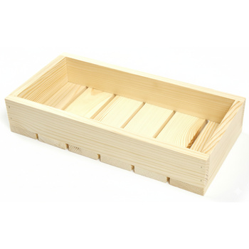 Wąska Niska Skrzynka Drewniana 30x15x6 cm Taca na Klucze | GoodFreshDecor