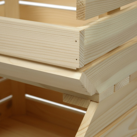 Drewniany Regał Modułowy na Warzywa i Owoce 3-poziomowy na Kółkach | GoodFreshDecor