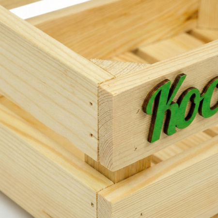 Skrzynka Drewniana Kosz Prezentowy "Kochanej Babci" 30x20x12 | GoodFreshDecor