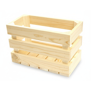 Wysoka Wąska Skrzynka Drewniana 30x15x20 cm Nosidło na Wino | GoodFreshDecor