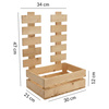 Skrzynka Drewniana z Płotkiem "Drabinka" 34x21x47 cm Surowa Baza na Kwiaty i Prezent | GoodFreshDecor