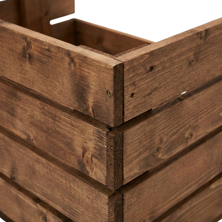 Mobilna Skrzynka na Kółkach Brązowa 37x30x28 cm Pojemnik Modułowy | GoodFreshDecor