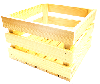 Drewniana skrzynka dekoracyjna 30x30x20 cm, pudełko do przechowywania na wino, owoce, warzywa, ekologiczna, strugana