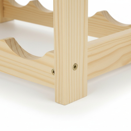 Drewniany Stojak na Wino Regał na 12 Butelek Sosnowy | GoodFreshDecor